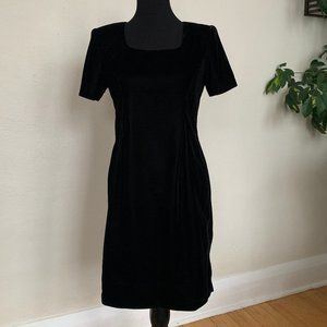 Vintage 90s black velvet dress sz S / M